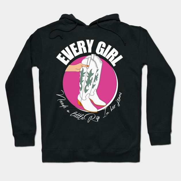 Every Girl Needs A Little Rip In Her Jeans Yellowstone Hoodie by Exosia store